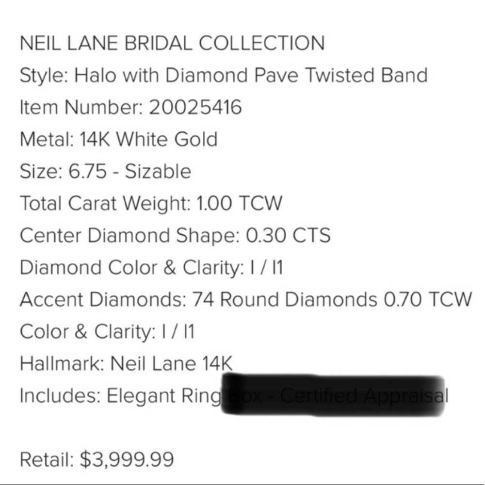 Neil Lane Bridal Collection Engagement Ring - Picture 6 of 6